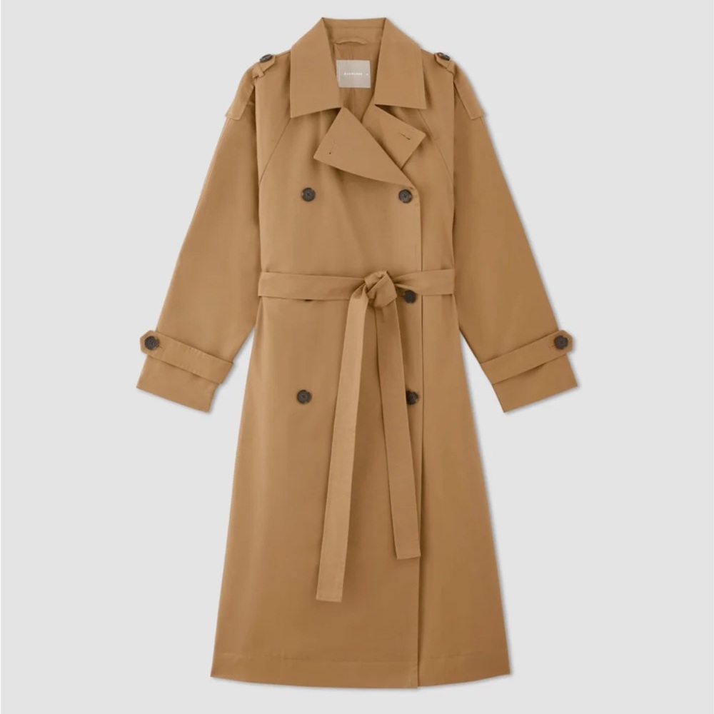 EVERLANE THE COTTON LONG TRENCH COAT - Picture 2 of 8